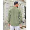 image:imageCOOFANDY Mens Casual Button Down Long Sleeve Untucked Denim Dress ShirtLight Green