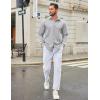 image:imageCOOFANDY Mens Casual Button Down Long Sleeve Untucked Denim Dress ShirtLight Grey