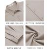 image:imageCOOFANDY Mens Casual Button Down Long Sleeve Untucked Denim Dress ShirtLight Khaki