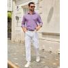 image:imageCOOFANDY Mens Casual Button Down Long Sleeve Untucked Denim Dress ShirtLight Purple