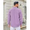 image:imageCOOFANDY Mens Casual Button Down Long Sleeve Untucked Denim Dress ShirtLight Purple