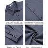 image:imageCOOFANDY Mens Casual Button Down Long Sleeve Untucked Denim Dress ShirtNavy Blue