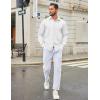 image:imageCOOFANDY Mens Casual Button Down Long Sleeve Untucked Denim Dress ShirtWhite