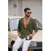 image:imageCOOFANDY Mens Casual Button Down Shirt Summer Beach Shirts Lightweight Hoodie Sun Protection Coverup for Travel VacationArmy Green