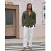 image:imageCOOFANDY Mens Casual Button Down Shirt Summer Beach Shirts Lightweight Hoodie Sun Protection Coverup for Travel VacationArmy Green