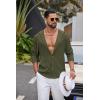 image:imageCOOFANDY Mens Casual Button Down Shirt Summer Beach Shirts Lightweight Hoodie Sun Protection Coverup for Travel VacationArmy Green