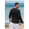 image:imageCOOFANDY Mens Casual Button Down Shirt Summer Beach Shirts Lightweight Hoodie Sun Protection Coverup for Travel VacationBlack