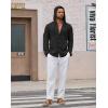 image:imageCOOFANDY Mens Casual Button Down Shirt Summer Beach Shirts Lightweight Hoodie Sun Protection Coverup for Travel VacationBlack