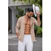image:imageCOOFANDY Mens Casual Button Down Shirt Summer Beach Shirts Lightweight Hoodie Sun Protection Coverup for Travel VacationKhaki