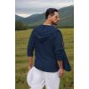 image:imageCOOFANDY Mens Casual Button Down Shirt Summer Beach Shirts Lightweight Hoodie Sun Protection Coverup for Travel VacationNavy Blue