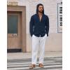 image:imageCOOFANDY Mens Casual Button Down Shirt Summer Beach Shirts Lightweight Hoodie Sun Protection Coverup for Travel VacationNavy Blue