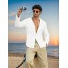 image:imageCOOFANDY Mens Casual Button Down Shirt Summer Beach Shirts Lightweight Hoodie Sun Protection Coverup for Travel VacationWhite