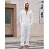 image:imageCOOFANDY Mens Casual Button Down Shirt Summer Beach Shirts Lightweight Hoodie Sun Protection Coverup for Travel VacationWhite