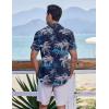 image:imageCOOFANDY Mens Casual Button Down Shirts Short Sleeve Textured Summer Beach ShirtsBlackcoconut Tree