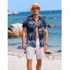 image:imageCOOFANDY Mens Casual Button Down Shirts Short Sleeve Textured Summer Beach ShirtsBlackcoconut Tree