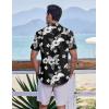 image:imageCOOFANDY Mens Casual Button Down Shirts Short Sleeve Textured Summer Beach ShirtsBlackwhite Flower