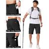 image:imageCOOFANDY Mens Casual Cargo Shorts 10 Drawstring Elastic Waist Shorts Summer Cotton Chino Work Shorts with 6 PocketsBlack