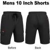 image:imageCOOFANDY Mens Casual Cargo Shorts 10 Drawstring Elastic Waist Shorts Summer Cotton Chino Work Shorts with 6 PocketsBlack