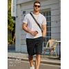 image:imageCOOFANDY Mens Casual Cargo Shorts 10 Drawstring Elastic Waist Shorts Summer Cotton Chino Work Shorts with 6 PocketsBlack