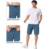 image:imageCOOFANDY Mens Casual Cargo Shorts 10 Drawstring Elastic Waist Shorts Summer Cotton Chino Work Shorts with 6 PocketsBlue