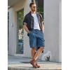image:imageCOOFANDY Mens Casual Cargo Shorts 10 Drawstring Elastic Waist Shorts Summer Cotton Chino Work Shorts with 6 PocketsBlue