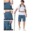 image:imageCOOFANDY Mens Casual Cargo Shorts 10 Drawstring Elastic Waist Shorts Summer Cotton Chino Work Shorts with 6 PocketsBlue