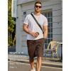 image:imageCOOFANDY Mens Casual Cargo Shorts 10 Drawstring Elastic Waist Shorts Summer Cotton Chino Work Shorts with 6 PocketsBrown