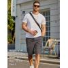 image:imageCOOFANDY Mens Casual Cargo Shorts 10 Drawstring Elastic Waist Shorts Summer Cotton Chino Work Shorts with 6 PocketsDark Grey