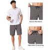 image:imageCOOFANDY Mens Casual Cargo Shorts 10 Drawstring Elastic Waist Shorts Summer Cotton Chino Work Shorts with 6 PocketsDark Grey