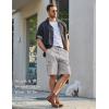 image:imageCOOFANDY Mens Casual Cargo Shorts 10 Drawstring Elastic Waist Shorts Summer Cotton Chino Work Shorts with 6 PocketsLight Grey