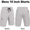 image:imageCOOFANDY Mens Casual Cargo Shorts 10 Drawstring Elastic Waist Shorts Summer Cotton Chino Work Shorts with 6 PocketsLight Grey
