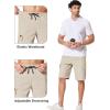 image:imageCOOFANDY Mens Casual Cargo Shorts 10 Drawstring Elastic Waist Shorts Summer Cotton Chino Work Shorts with 6 PocketsLight Khaki