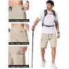 image:imageCOOFANDY Mens Casual Cargo Shorts 10 Drawstring Elastic Waist Shorts Summer Cotton Chino Work Shorts with 6 PocketsLight Khaki
