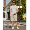 image:imageCOOFANDY Mens Casual Cargo Shorts 10 Drawstring Elastic Waist Shorts Summer Cotton Chino Work Shorts with 6 PocketsLight Khaki