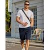 image:imageCOOFANDY Mens Casual Cargo Shorts 10 Drawstring Elastic Waist Shorts Summer Cotton Chino Work Shorts with 6 PocketsNavy Blue
