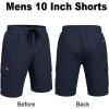 image:imageCOOFANDY Mens Casual Cargo Shorts 10 Drawstring Elastic Waist Shorts Summer Cotton Chino Work Shorts with 6 PocketsNavy Blue