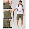 image:imageCOOFANDY Mens Casual Cargo Shorts 10 Drawstring Elastic Waist Shorts Summer Cotton Chino Work Shorts with 6 PocketsOlive Green
