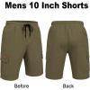image:imageCOOFANDY Mens Casual Cargo Shorts 10 Drawstring Elastic Waist Shorts Summer Cotton Chino Work Shorts with 6 PocketsOlive Green