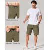 image:imageCOOFANDY Mens Casual Cargo Shorts 10 Drawstring Elastic Waist Shorts Summer Cotton Chino Work Shorts with 6 PocketsOlive Green