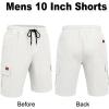 image:imageCOOFANDY Mens Casual Cargo Shorts 10 Drawstring Elastic Waist Shorts Summer Cotton Chino Work Shorts with 6 PocketsWhite