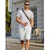 image:imageCOOFANDY Mens Casual Cargo Shorts 10 Drawstring Elastic Waist Shorts Summer Cotton Chino Work Shorts with 6 PocketsWhite