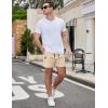 image:imageCOOFANDY Mens Casual Cotton Shorts Summer Beach 5 Inch Shorts Lightweight Drawstring Elastic Waist Chino Golf ShortsBeige
