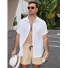 image:imageCOOFANDY Mens Casual Cotton Shorts Summer Beach 5 Inch Shorts Lightweight Drawstring Elastic Waist Chino Golf ShortsBeige
