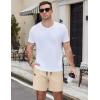 image:imageCOOFANDY Mens Casual Cotton Shorts Summer Beach 5 Inch Shorts Lightweight Drawstring Elastic Waist Chino Golf ShortsBeige
