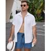 image:imageCOOFANDY Mens Casual Cotton Shorts Summer Beach 5 Inch Shorts Lightweight Drawstring Elastic Waist Chino Golf ShortsBlue