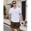 image:imageCOOFANDY Mens Casual Cotton Shorts Summer Beach 5 Inch Shorts Lightweight Drawstring Elastic Waist Chino Golf ShortsBrown