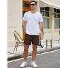 image:imageCOOFANDY Mens Casual Cotton Shorts Summer Beach 5 Inch Shorts Lightweight Drawstring Elastic Waist Chino Golf ShortsBrown