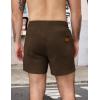 image:imageCOOFANDY Mens Casual Cotton Shorts Summer Beach 5 Inch Shorts Lightweight Drawstring Elastic Waist Chino Golf ShortsBrown
