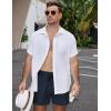 image:imageCOOFANDY Mens Casual Cotton Shorts Summer Beach 5 Inch Shorts Lightweight Drawstring Elastic Waist Chino Golf ShortsDark Blue