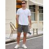 image:imageCOOFANDY Mens Casual Cotton Shorts Summer Beach 5 Inch Shorts Lightweight Drawstring Elastic Waist Chino Golf ShortsDeep Grey